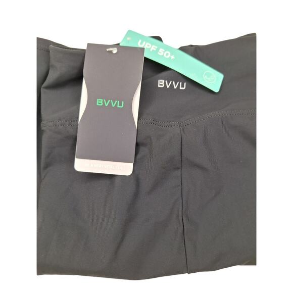 BVVU Women's Size XL UPF 50 Activewear Shorts Black Athletic Stretch NWT - Picture 4 of 7